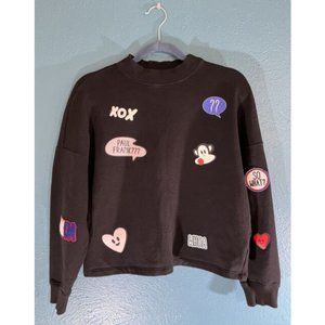 Paul Frank Women's Black Long Sleeve Sweatshirt - Medium 160/84A